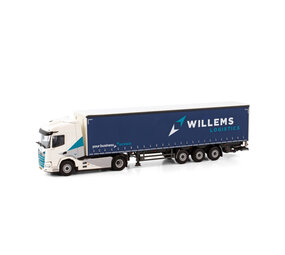 Daf DAF XF SH Tractor 4x2  + Curtainside Semitrailer 3 Axle 'Willems Logistics' - 1:50 - WSI Models Daf DAF XF SH Tractor 4x2  + Curtainside Semitrailer 3 Axle 'Willems Logistics' - 1:50 - WSI Models