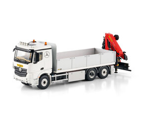 Mercedes-Benz Mercedes-Benz Actros MP5 Classic Space Rigid Flatbed Truck 6x2 Tag Axle + Palfinger PK 19.001 SLD 5 - 1:50 - WSI Models Mercedes-Benz Mercedes-Benz Actros MP5 Classic Space Rigid Flatbed Truck 6x2 Tag Axle + Palfinger PK 19.001 SLD 5 - 1:50 - WSI Models