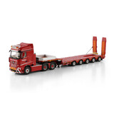 Mercedes-Benz Mercedes-Benz Actros MP5 Tractor Big Space 6x4 + Manoovr Low Loader 5 Axle Nooteboom Red Line - 1:50 - WSI Models Mercedes-Benz Mercedes-Benz Actros MP5 Tractor Big Space 6x4 + Manoovr Low Loader 5 Axle Nooteboom Red Line - 1:50 - WSI Models