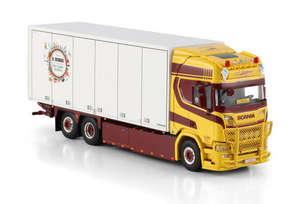 Scania Scania R Highline CR20H Rigid Box Truck 6x2 Tag Axle 'A. Debrux' - 1:50 - WSI Models Scania Scania R Highline CR20H Rigid Box Truck 6x2 Tag Axle 'A. Debrux' - 1:50 - WSI Models