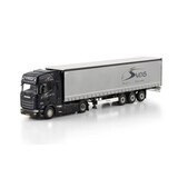 Scania Scania S Higline CS20H 4x2 + Curtainside Semitrailer 3 Axle 'Van Der Sluis Transport'  - 1:50 - WSI Models Scania Scania S Higline CS20H 4x2 + Curtainside Semitrailer 3 Axle 'Van Der Sluis Transport'  - 1:50 - WSI Models