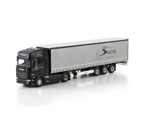 Scania Scania S Higline CS20H 4x2 + Curtainside Semitrailer 3 Axle 'Van Der Sluis Transport'  - 1:50 - WSI Models Scania Scania S Higline CS20H 4x2 + Curtainside Semitrailer 3 Axle 'Van Der Sluis Transport'  - 1:50 - WSI Models