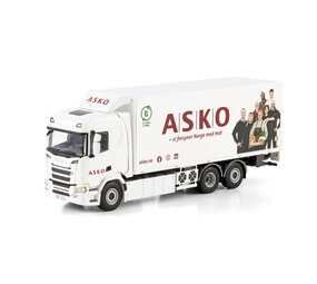Scania Scania R Normal CR20N Rigid Reefer Truck 6x2 Tag Axle 'Asko' - 1:50 - WSI Models Scania Scania R Normal CR20N Rigid Reefer Truck 6x2 Tag Axle 'Asko' - 1:50 - WSI Models