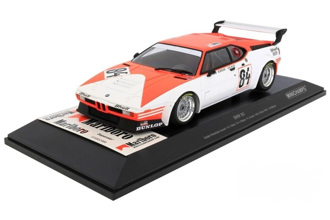 BMW BMW M1 Equipe Dominique Lacaud #84 24h Le Mans 1980 - 1:18 - Minichamps BMW BMW M1 Equipe Dominique Lacaud #84 24h Le Mans 1980 - 1:18 - Minichamps