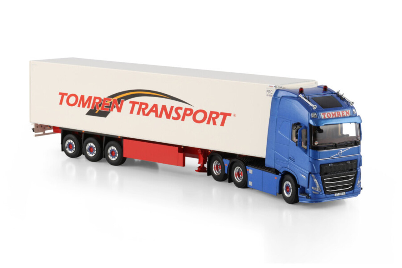 Volvo Volvo FH5 Globetrotter XL 6x2 Tag Axle + Reefer Semitrailer 3 Axle 'Tomren Transport' - 1:50 - WSI Models Volvo Volvo FH5 Globetrotter XL 6x2 Tag Axle + Reefer Semitrailer 3 Axle 'Tomren Transport' - 1:50 - WSI Models