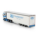 Volvo Volvo FH5 Globetrotter XL 6x2 Tag Axle + Curtainside Semitrailer 3 Axle 'DKJ Transport' - 1:50 - WSI Models Volvo Volvo FH5 Globetrotter XL 6x2 Tag Axle + Curtainside Semitrailer 3 Axle 'DKJ Transport' - 1:50 - WSI Models