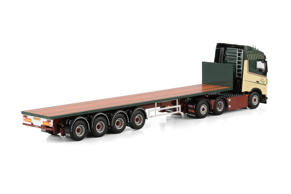 Volvo Volvo FH5 Globetrotter 6x2 Tag Axle + Flatbed Semitrailer 4 Axle 'Torben Ramsdal' - 1:50 - WSI Models Volvo Volvo FH5 Globetrotter 6x2 Tag Axle + Flatbed Semitrailer 4 Axle 'Torben Ramsdal' - 1:50 - WSI Models