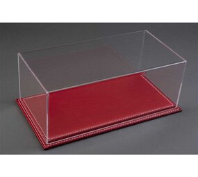 Atlantic Acrylic Display Case Maranello Red Leather Base - 1:43 - Atlantic