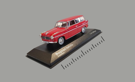 How big is a 1:43 scale model?