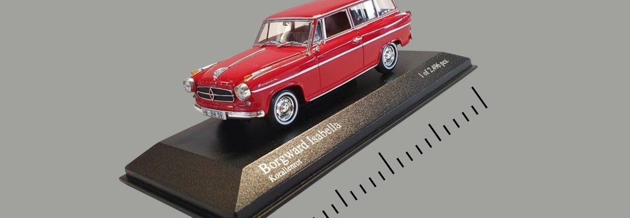 Hoe groot is een 1:43 schaalmodel?