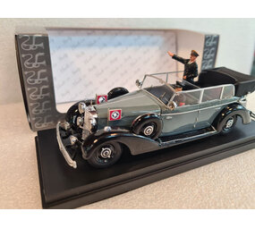 Mercedes-Benz Mercedes-Benz 770K Cabriolet 1942 + Figures Hitler + Driver - 1:43 - Rio Mercedes-Benz Mercedes-Benz 770K Cabriolet 1942 + Figures Hitler + Driver - 1:43 - Rio