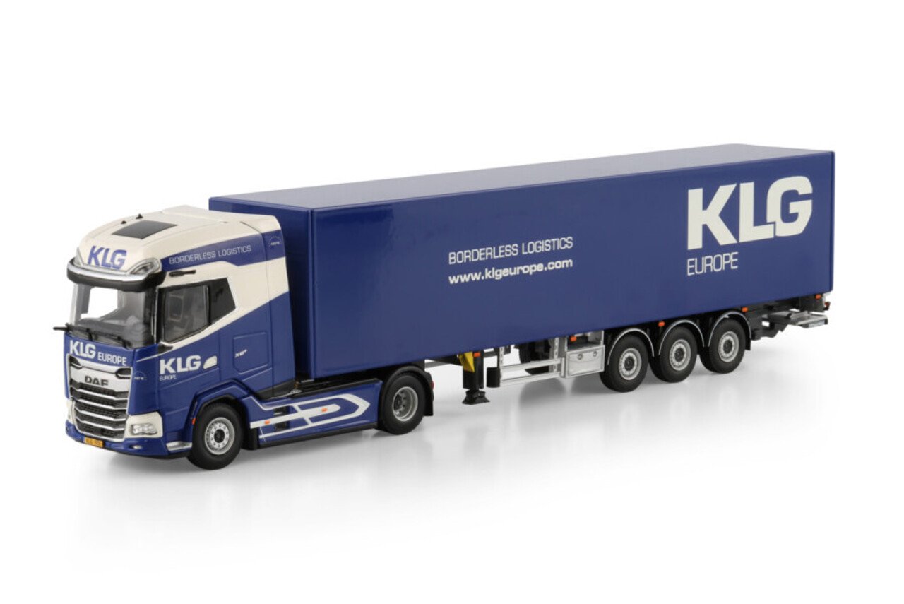 Daf DAF XG+ 2025 4x2 + Box Trailer 3 Axle 'KLG Europe' - 1:50 - WSI Models Daf DAF XG+ 2025 4x2 + Box Trailer 3 Axle 'KLG Europe' - 1:50 - WSI Models
