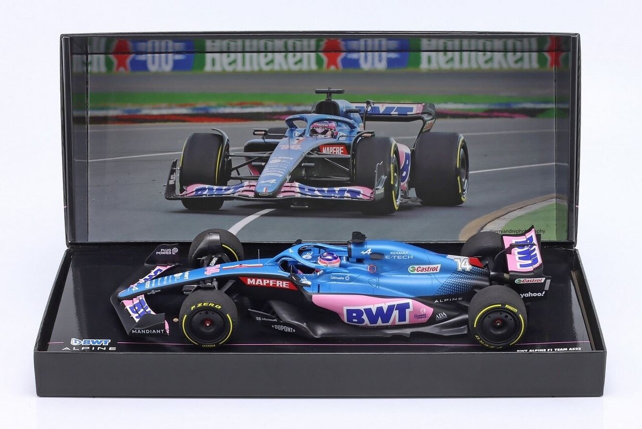 Formule 1 BWT Alpine F1 Team A522 (Fernando Alonso) Australian GP 2022 - 1:18 - Minichamps Formule 1 BWT Alpine F1 Team A522 (Fernando Alonso) Australian GP 2022 - 1:18 - Minichamps