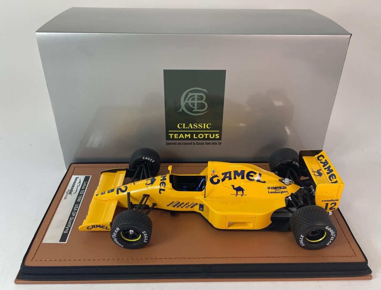 Lotus Lotus 102 #12 GP USA (Rain Tyres) 1990 - 1:18 - Tecnomodel Mythos Lotus Lotus 102 #12 GP USA (Rain Tyres) 1990 - 1:18 - Tecnomodel Mythos