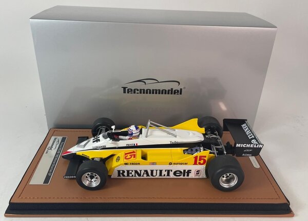 Renault Renault RE30B #15 Winner GP Brasil 1982 + Pilot - 1:18 - Tecnomodel Mythos