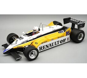 Renault Renault RE30B #16 Winner GP France 1982 + Pilot - 1:18 - Tecnomodel Mythos