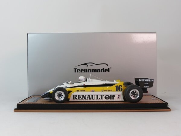 Renault Renault RE30B #16 Winner GP France 1982 + Pilot - 1:18 - Tecnomodel Mythos