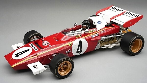 Formule 1 Ferrari 312 B2 #4 GP Monaco 1971 + Pilot - 1:18 - Tecnomodel Mythos