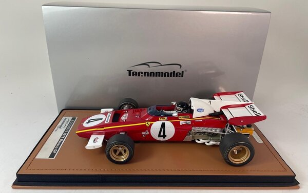 Formule 1 Ferrari 312 B2 #4 GP Monaco 1971 + Pilot - 1:18 - Tecnomodel Mythos