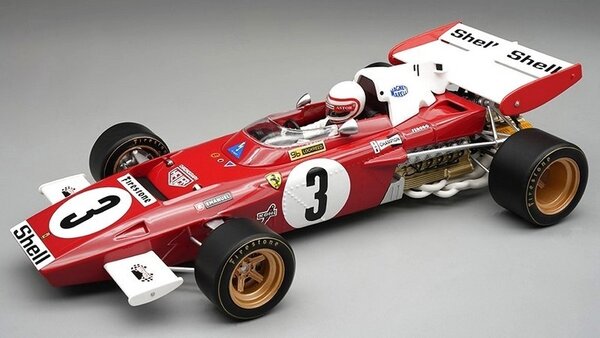 Formule 1 Ferrari 312 B2 #3 GP NL Zandvoort 1971 + Pilot - 1:18 - Tecnomodel Mythos Formule 1 Ferrari 312 B2 #3 GP NL Zandvoort 1971 + Pilot - 1:18 - Tecnomodel Mythos