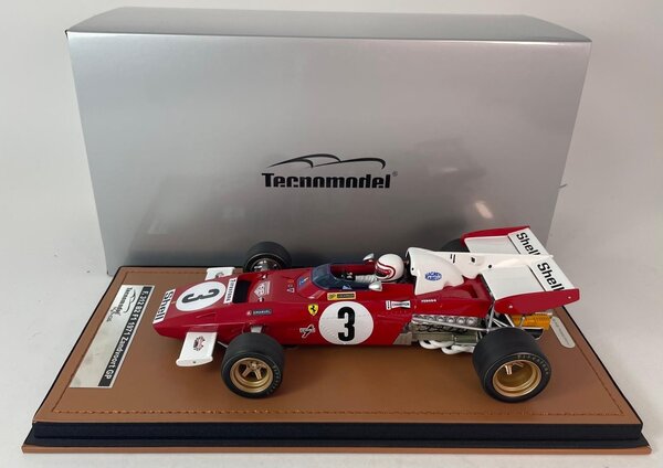 Formule 1 Ferrari 312 B2 #3 GP NL Zandvoort 1971 + Pilot - 1:18 - Tecnomodel Mythos Formule 1 Ferrari 312 B2 #3 GP NL Zandvoort 1971 + Pilot - 1:18 - Tecnomodel Mythos