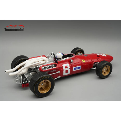 Formule 1 Ferrari 312 F1-67 #8 GP Germany 1967 L.Bandini + Pilot - 1:18 - Tecnomodel Mythos