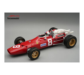Formule 1 Ferrari 312 F1-67 #8 GP Germany 1967 L.Bandini + Pilot - 1:18 - Tecnomodel Mythos Formule 1 Ferrari 312 F1-67 #8 GP Germany 1967 L.Bandini + Pilot - 1:18 - Tecnomodel Mythos