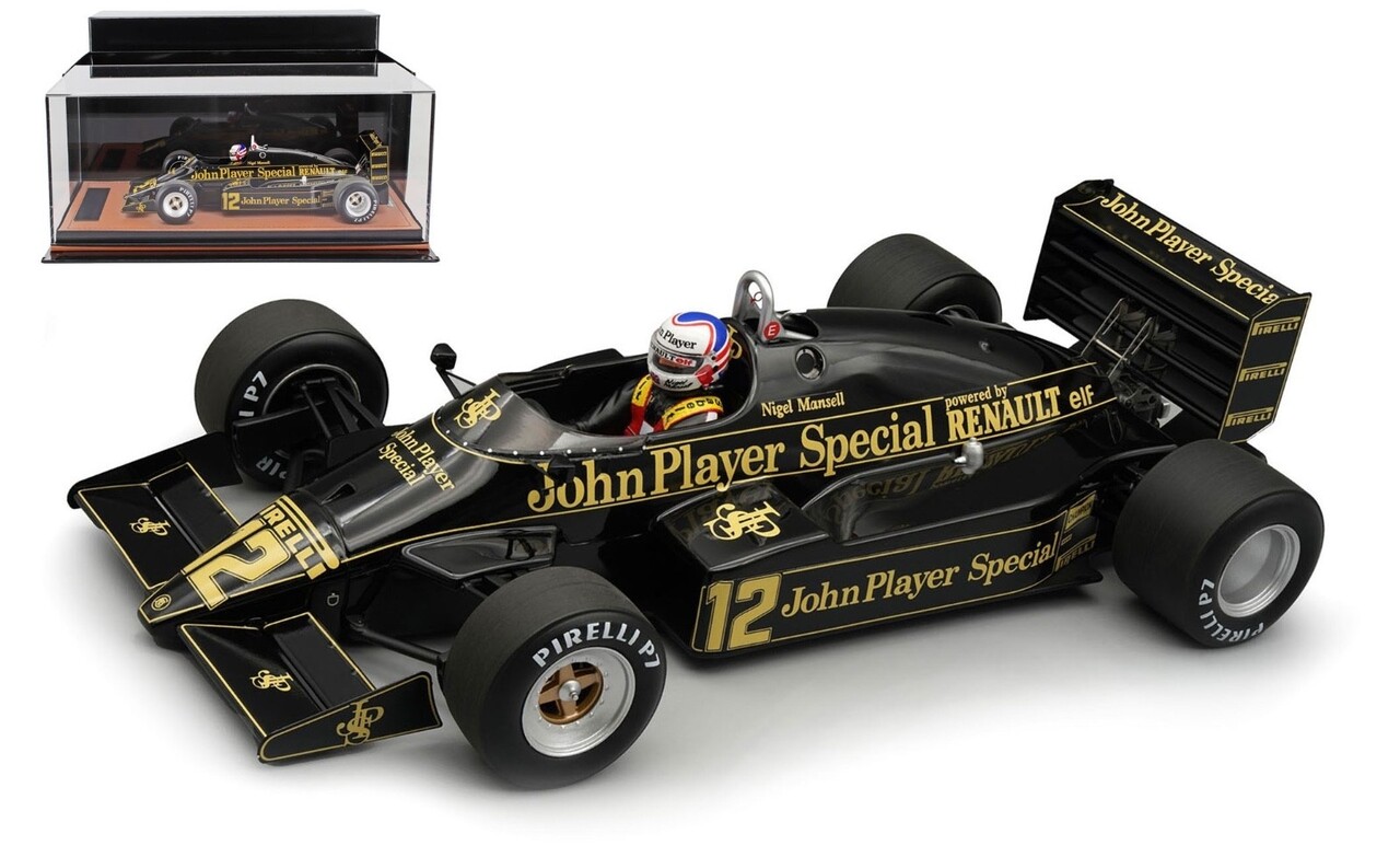 Lotus Lotus F1 94T #12 Team JPS European GP 1983 + Pilot N.Mansell - 1:18 - Tecnomodel Mythos