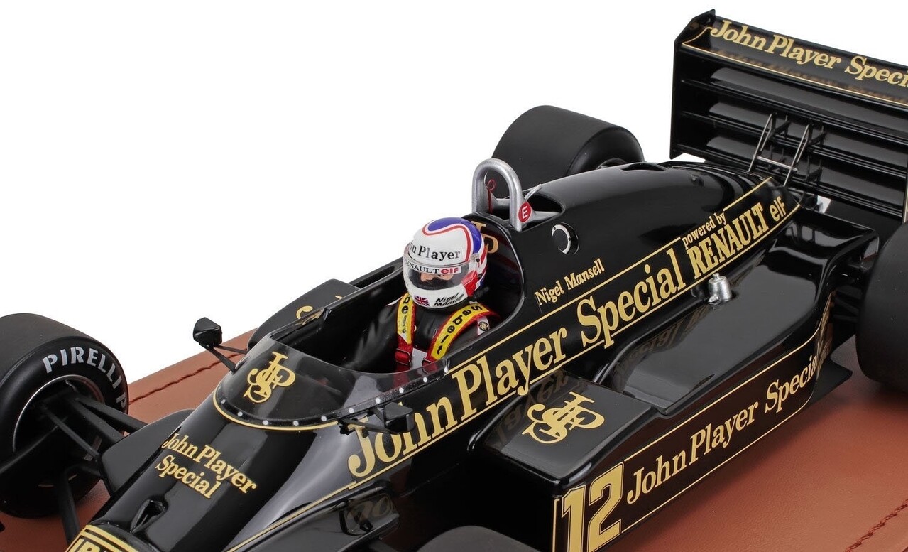 Lotus Lotus F1 94T #12 Team JPS European GP 1983 + Pilot N.Mansell - 1:18 - Tecnomodel Mythos