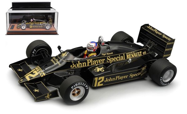 Lotus Lotus F1 94T #11 Team JPS European GP 1983 + Pilot E.de Angelis - 1:18 - Tecnomodel Mythos