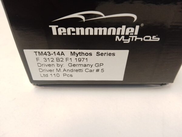 Formule 1 Ferrari 312 B2 F1 #5 GP Germany 1971 - 1:43 - Tecnomodel Mythos Formule 1 Ferrari 312 B2 F1 #5 GP Germany 1971 - 1:43 - Tecnomodel Mythos