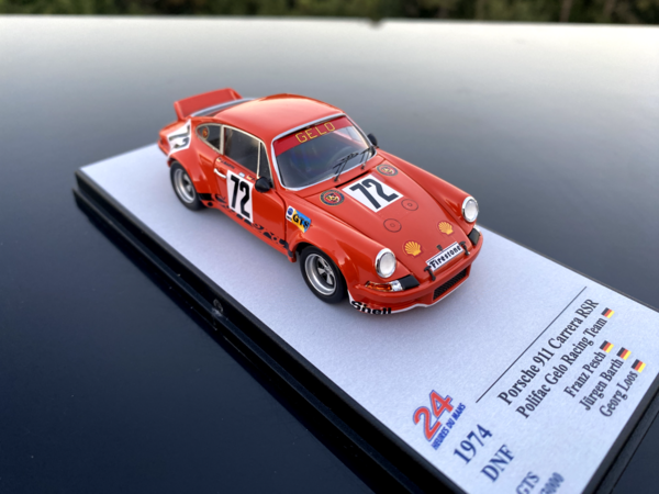 Porsche Porsche 911 Carrera RSR #72 Polifac Gelo Racing Team 24H Le Mans 1974 - 1:43 - Troféu Porsche Porsche 911 Carrera RSR #72 Polifac Gelo Racing Team 24H Le Mans 1974 - 1:43 - Troféu