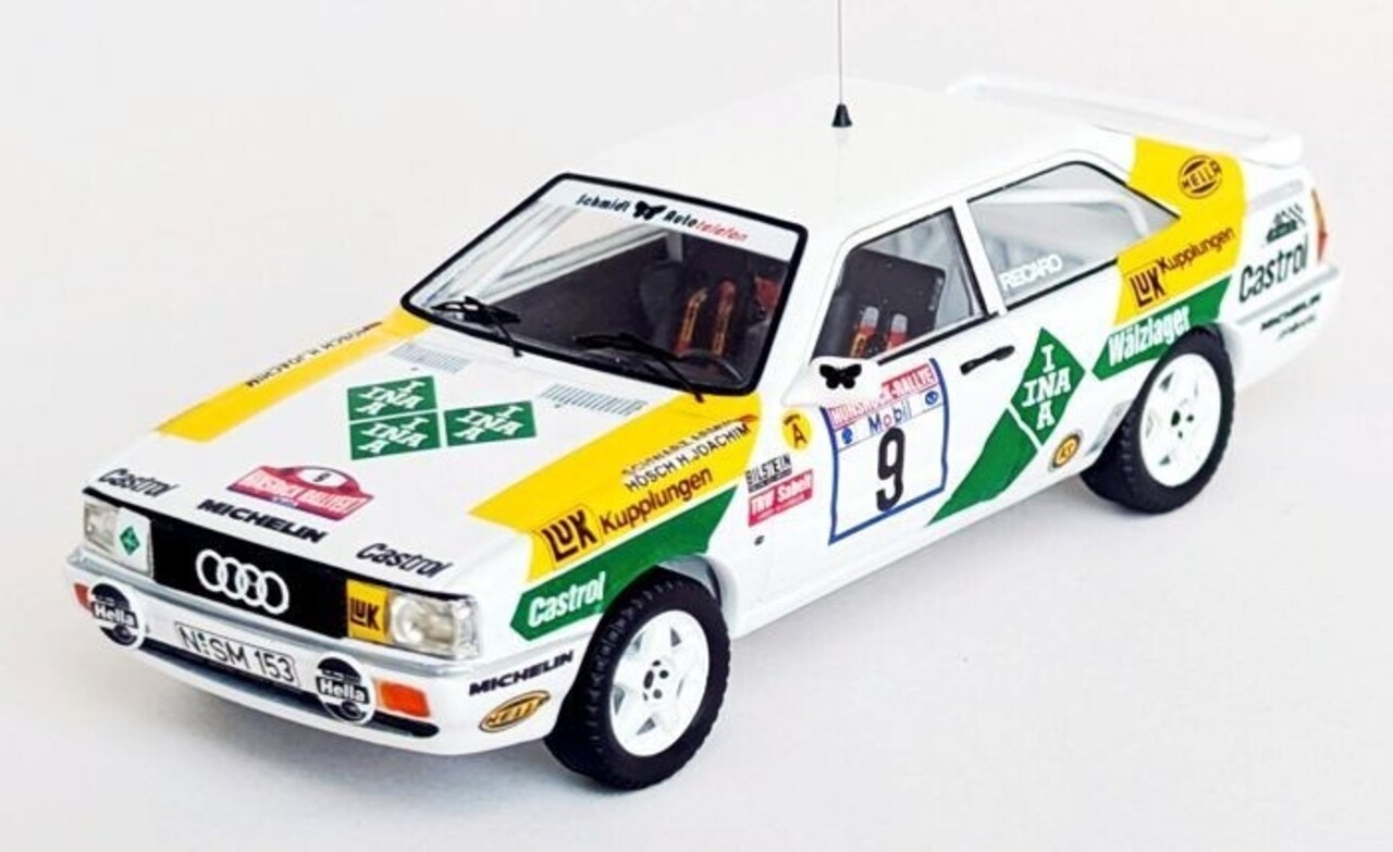 Audi Audi Quattro Coupe #9 2nd Rally DRM Hunsrück 1987 - 1:43 - Troféu Audi Audi Quattro Coupe #9 2nd Rally DRM Hunsrück 1987 - 1:43 - Troféu