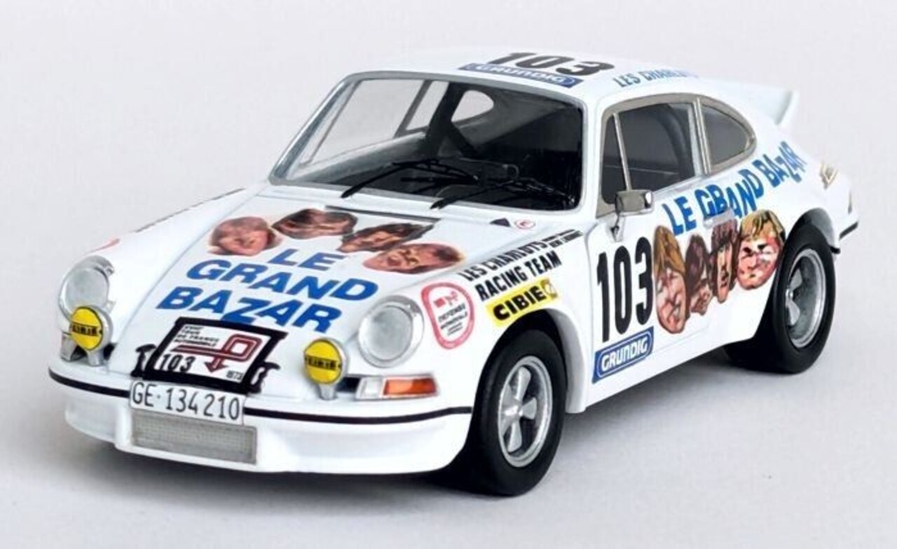 Porsche Porsche 911 Carrera RS 2.7 #103 Tour de France Car 1973 'Le Grand Bazar' - 1:43 - Troféu Porsche Porsche 911 Carrera RS 2.7 #103 Tour de France Car 1973 'Le Grand Bazar' - 1:43 - Troféu