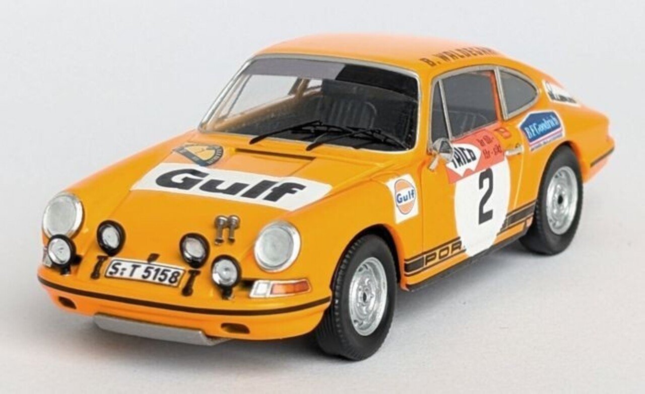 Porsche Porsche 911 S #2 1st Rally Sweden 1970 - 1:43 - Troféu Porsche Porsche 911 S #2 1st Rally Sweden 1970 - 1:43 - Troféu