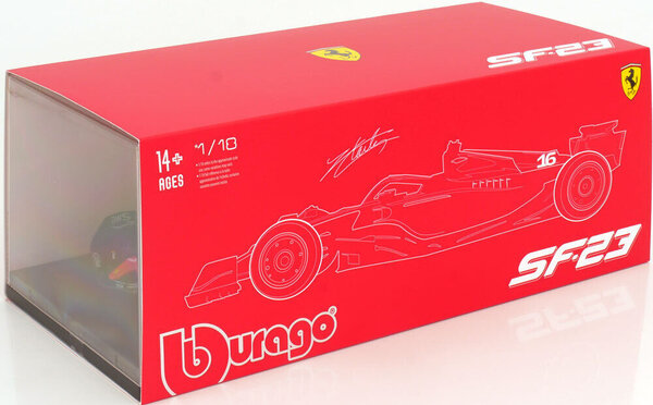Formule 1 Ferrari SF23 #16 C. Leclerc + Showcase - 1:18 - Bburago