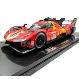 Ferrari Ferrari 499P 3.0L Turbo V6 #51Team Ferrari AF Corse 3rd 24H Le Mans 2024 + Showcase - 1:18 - Bburago Ferrari Ferrari 499P 3.0L Turbo V6 #51Team Ferrari AF Corse 3rd 24H Le Mans 2024 + Showcase - 1:18 - Bburago
