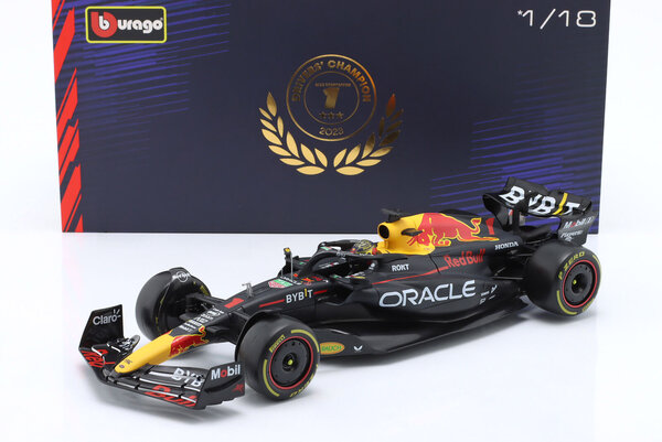 Formule 1 Oracle Red Bull Racing RB19 #1 World Champion 2023 (M. Verstappen) + Showcase - 1:18 - Bburago