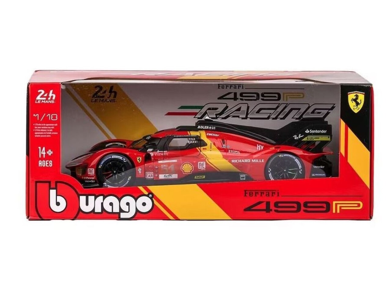 Ferrari Ferrari 499P #51 Winner 24h Le Mans 2023 - 1:18 - Bburago Ferrari Ferrari 499P #51 Winner 24h Le Mans 2023 - 1:18 - Bburago