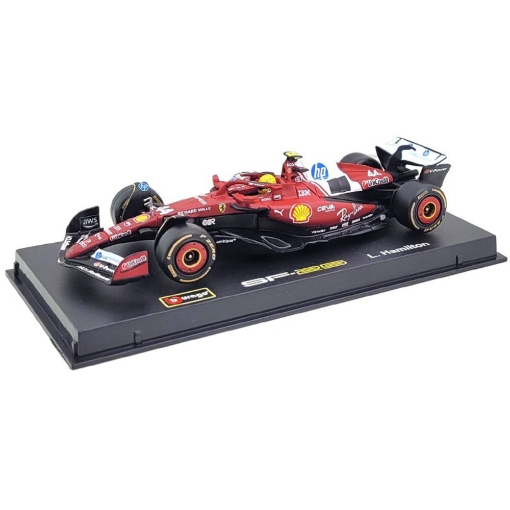 F1 Ferrari SF-25 #44 Team Scuderia Ferrari HP Season 2025 (L.Hamilton) + Figure + Showcase - 1:43 - Bburago