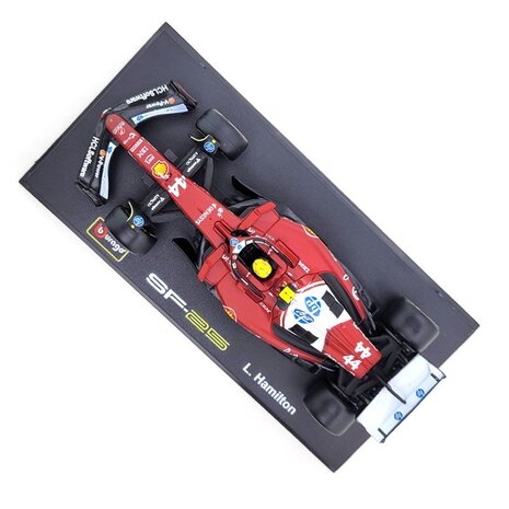 Formule 1 Ferrari SF-25 #44 Team Scuderia Ferrari HP Season 2025 (L.Hamilton) + Figure + Showcase - 1:43 - Bburago