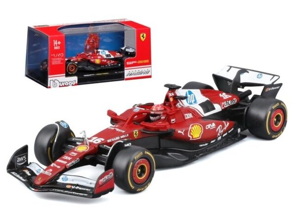 Formule 1 Ferrari SF-25 #16 Team Scuderia Ferrari HP Season 2025 (C.Leclerc) + Figure + Showcase - 1:43 - Bburago