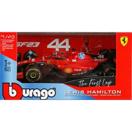 Formule 1 Ferrari SF-25 #44 Team Scuderia Ferrari HP Testcar Fiorano (Italy) 2025 (L.Hamilton) -1:43 - Bburago