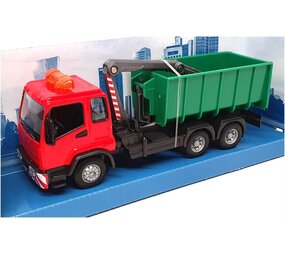 MAN MAN Truck + Crane + Dump Container 3 Axle - 1:43 - Bburago MAN MAN Truck + Crane + Dump Container 3 Axle - 1:43 - Bburago