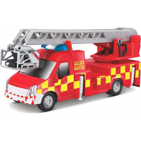 Mercedes-Benz Mercedes-Benz Sprinter + Turnable Crane Elevator + Platform Fire Department 2010 - 1:50 - Bburago Mercedes-Benz Mercedes-Benz Sprinter + Turnable Crane Elevator + Platform Fire Department 2010 - 1:50 - Bburago