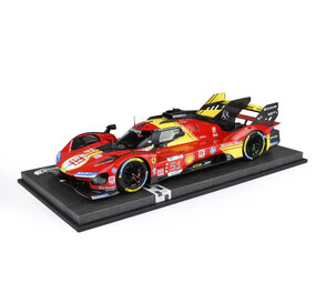 Ferrari Ferrari 499P 3.0L Turbo V6 #51 Team Ferrari 3rd 24H Le Mans 2024 + Showcase - 1:18 - BBR Ferrari Ferrari 499P 3.0L Turbo V6 #51 Team Ferrari 3rd 24H Le Mans 2024 + Showcase - 1:18 - BBR