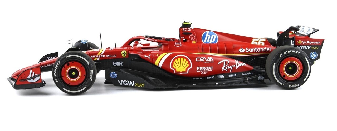 Formule 1 Ferrari F1 SF-24 #55 Team Scuderia Ferrari 3rd GP Monaco 2024 (C.Sainz) - 1:18 - BBR Formule 1 Ferrari F1 SF-24 #55 Team Scuderia Ferrari 3rd GP Monaco 2024 (C.Sainz) - 1:18 - BBR