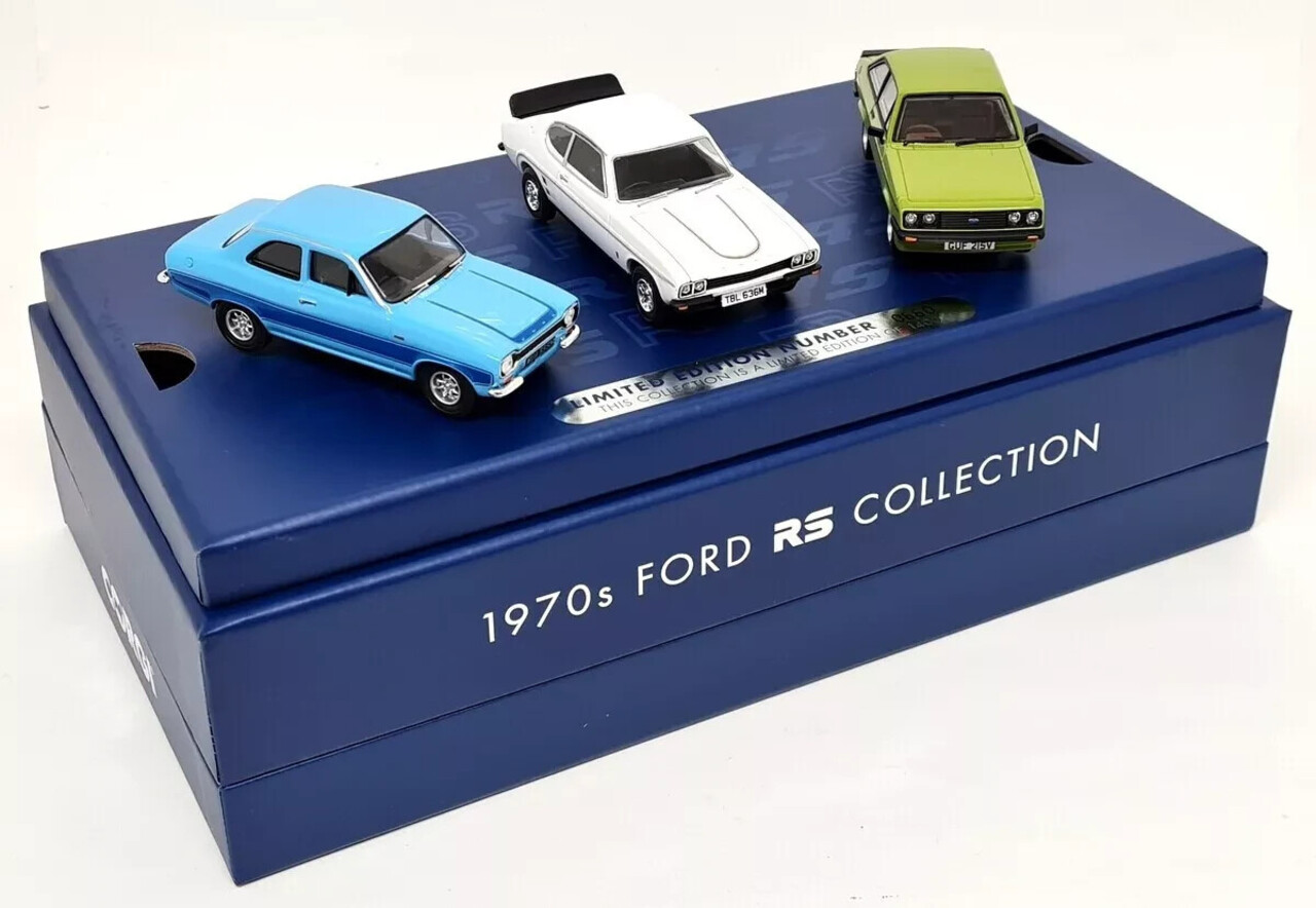 Ford Ford 3X RS SET: RS Collection of the 1970: Escort MkI+ MkII RS2000 + Capri RS3100 - 1:43 - Vanguards