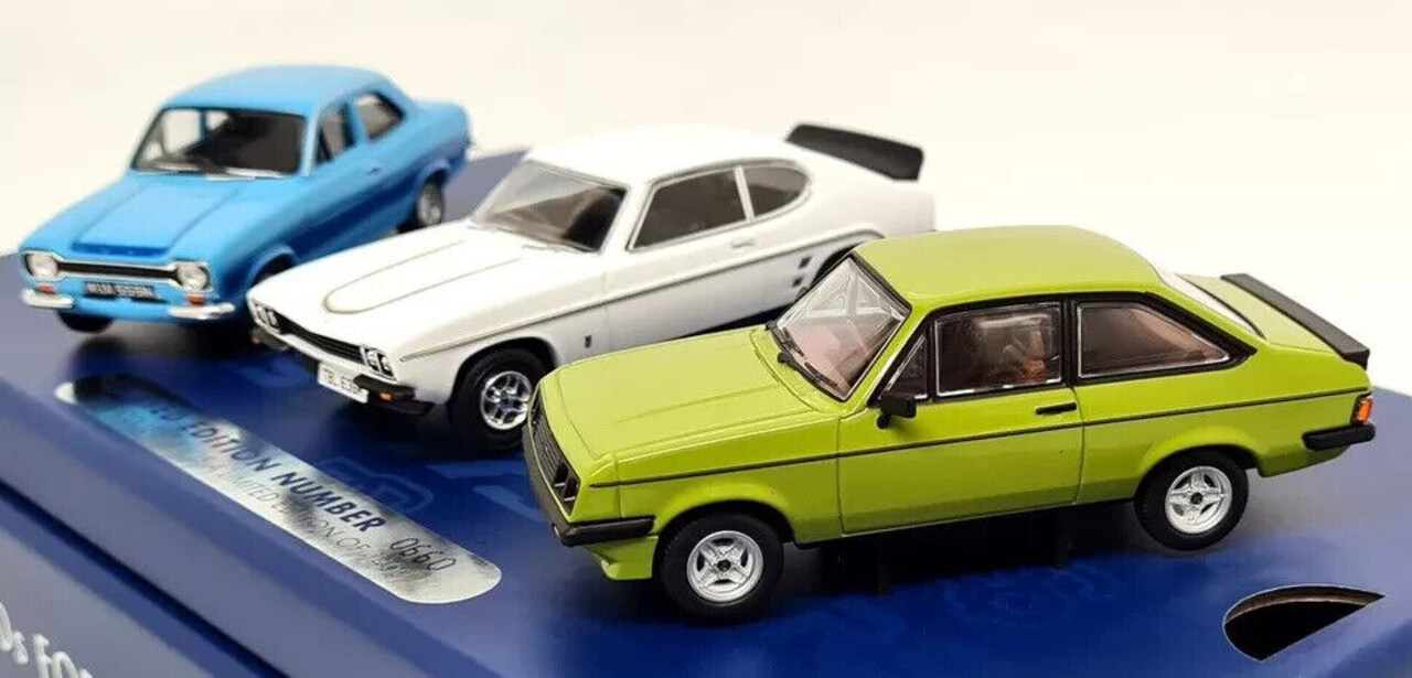 Ford Ford 3X RS SET: RS Collection of the 1970: Escort MkI+ MkII RS2000 + Capri RS3100 - 1:43 - Vanguards