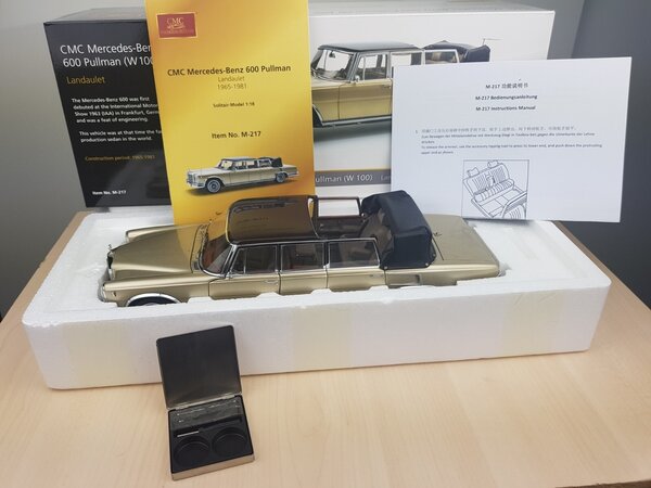 Mercedes-Benz Mercedes-Benz S-Class 600 Pullman W100 Landaulet Soft-Top Semiconvertible 1972 - 1:18 - CMC